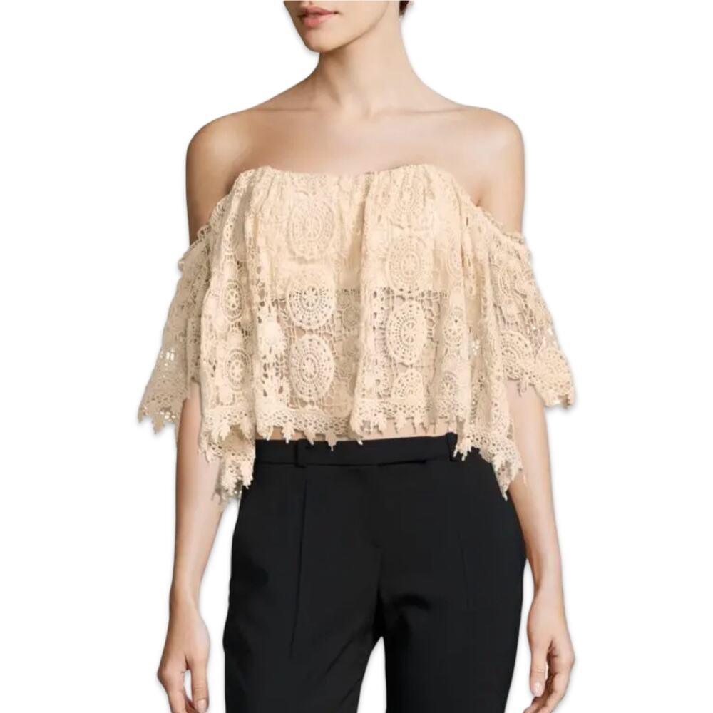 TULAROSA Off Shoulder Amelia Bustier Crop Sz. S Eggshell Cr… - Picture 5 of 6